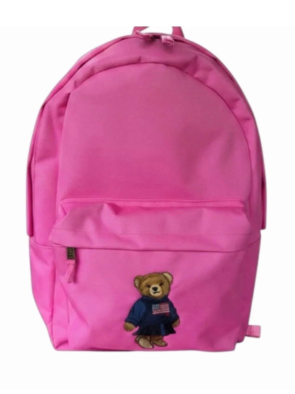 Polo Ralph Lauren Kids Girls Baja Pink Embroidered Bear School Laptop Backpack
